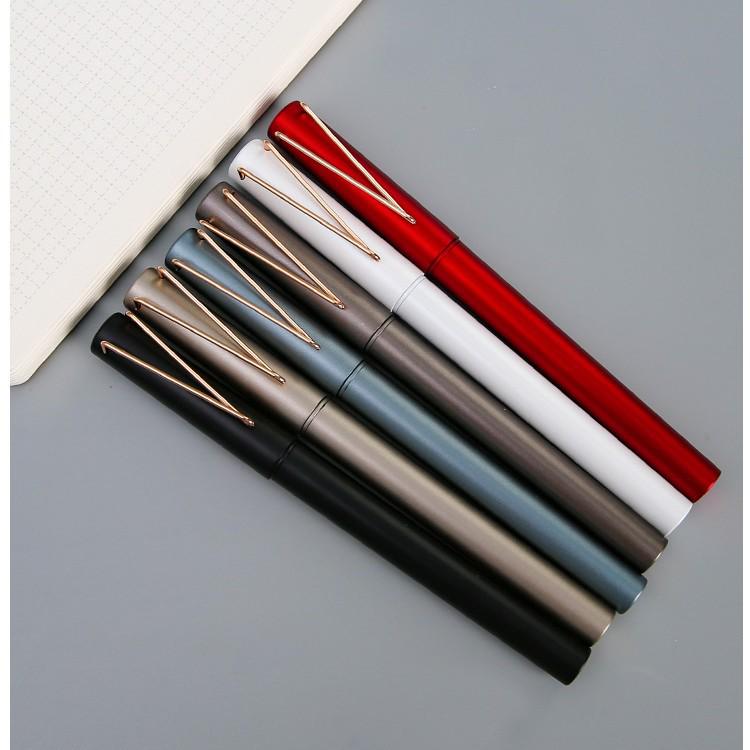Neutral Click Pen with V-Shaped Clip for Business Signatures - Customizable Logo, Carbon Ink, Engravable
