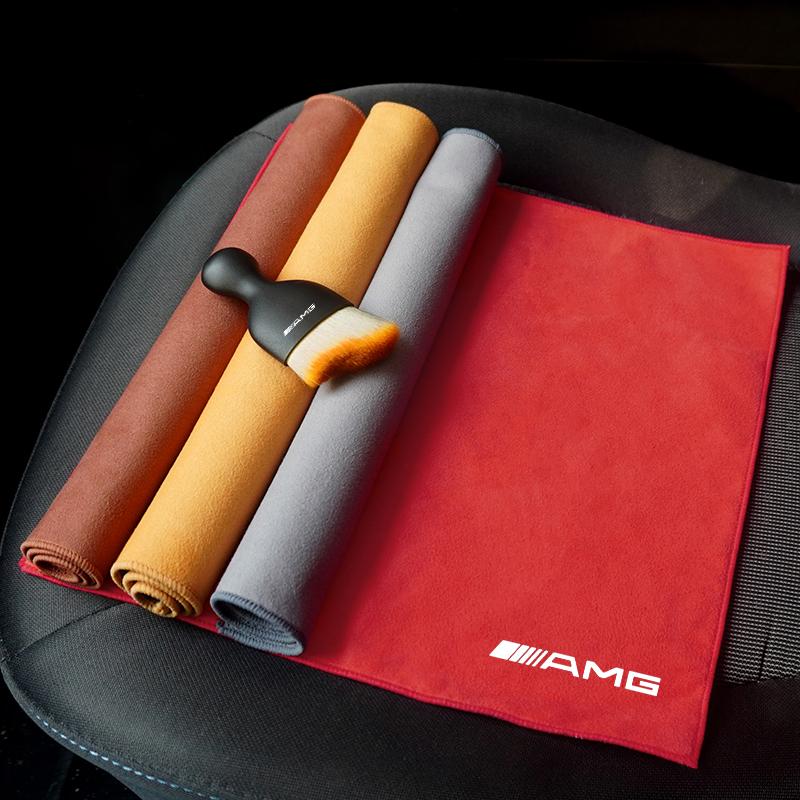 2025 Hot Car Cleaning Brush Tools Wash Towel Microfiber Cloth For Mercedes Benz AMG GLC GLE GLS CLA GLA GLK W204 W205 W210 W212