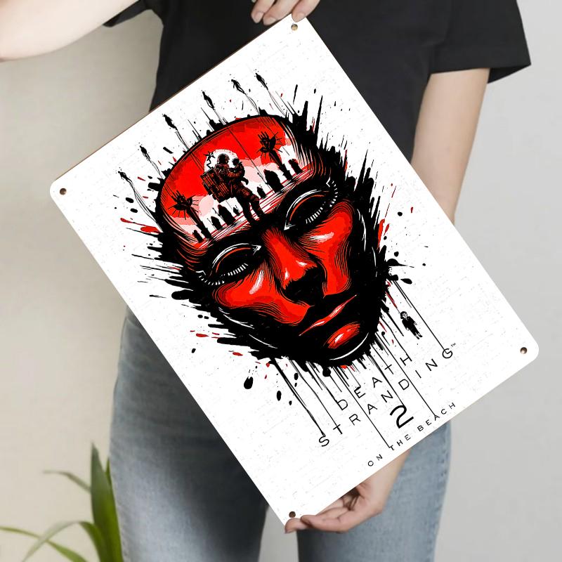 

Death Stranding On The Beach Game Theme Metal Wall Art Decor for Living Room Study Room Game Collection 20x30cm（7.8x11.8inch）