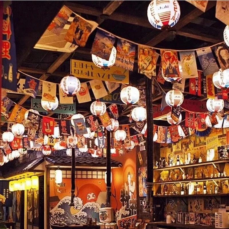 Japanse Stijl Traditionele Hangende Lantaarn Waterdichte PVC Lantaarns Sushi Winkel Restaurant Pub Izakaya Bistro Decor Ornamenten