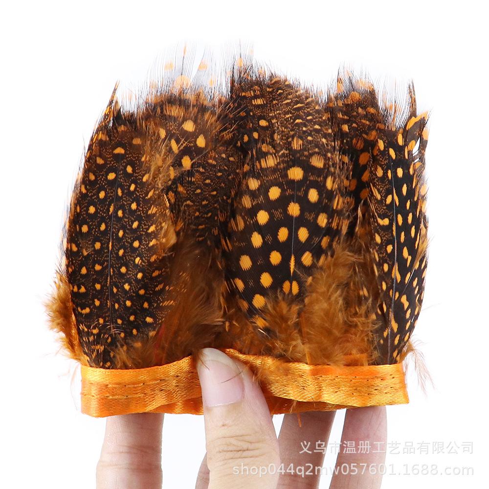 

5-8Cm Pearl Chicken Feather Cloth Edge Clothing Accessories Material Diy Color Chicken Feather Lace Dress Skirt оранжевый