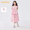 Balabala Girls' Set Summer Children's Set 2025 New Summer Big Children's Two Piece Half Skirt Set Sweet