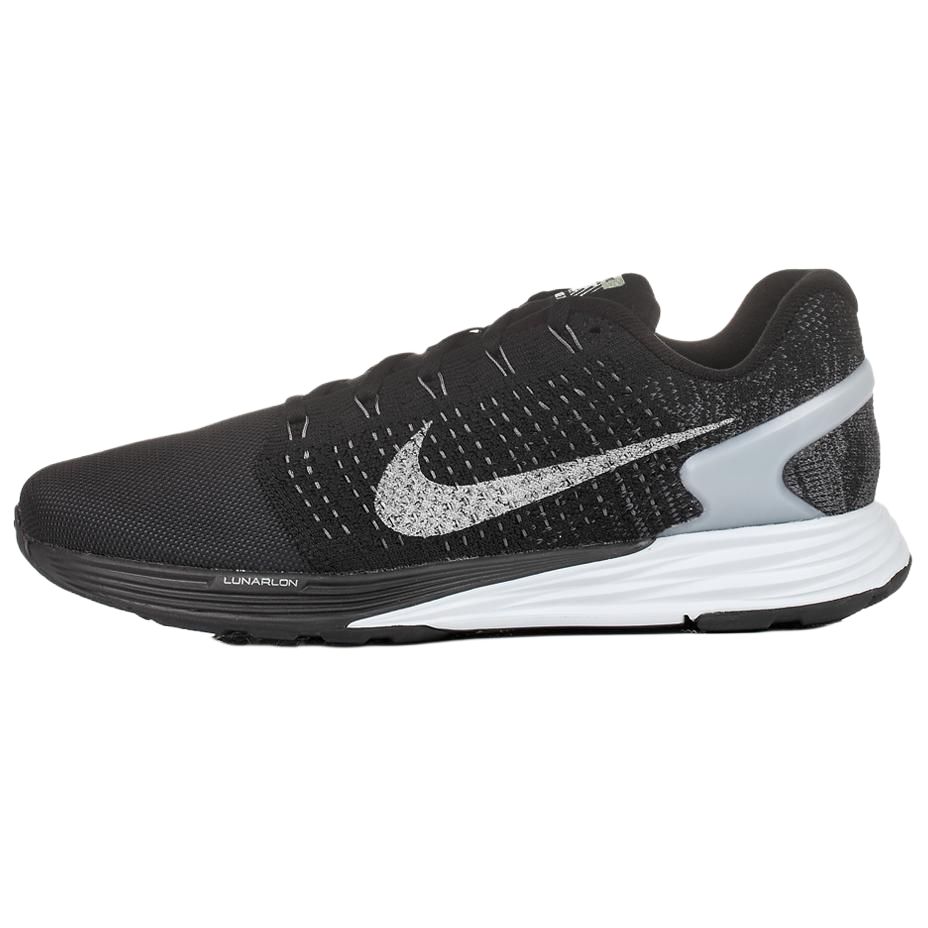 Nike Lunarglide 7 Flash Black Silver Unisex Sneakers Reflective-Silver-Pure-Platinum-Dark-Grey 803566-001