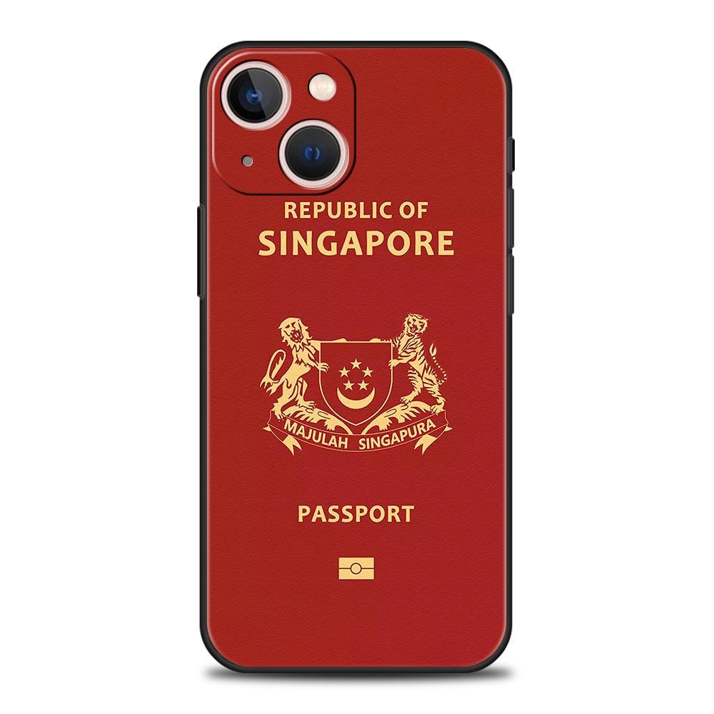 Morocco Ukraine Passport For iPhone 11 12 13 15 14 Pro Max Phone Case X XR XS 7 8 Plus SE 2020 Luxury Black Soft Cover Funda