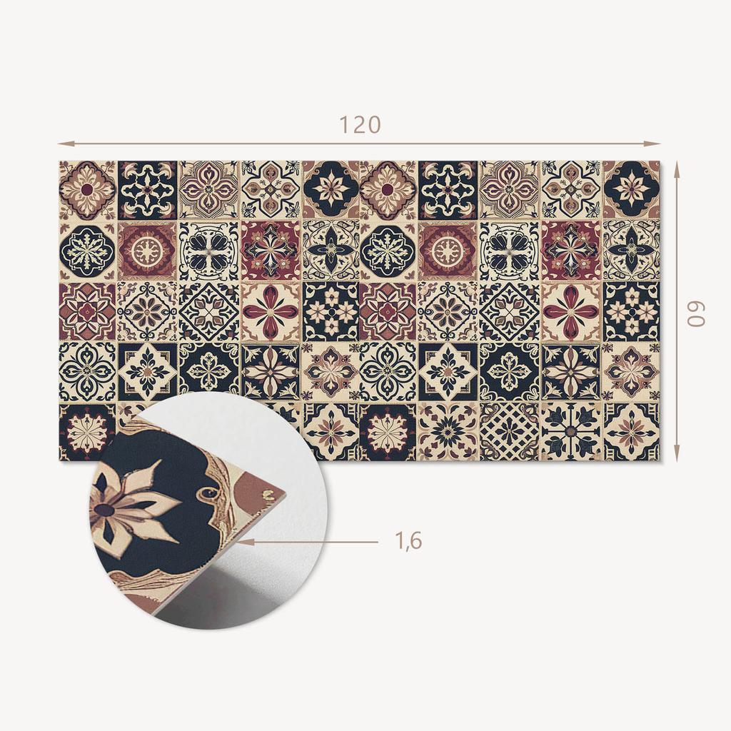 Self-Adhesive Vinyl Panel - Office Wall Decoration 120x60 cm Mosaic Tile Patterns