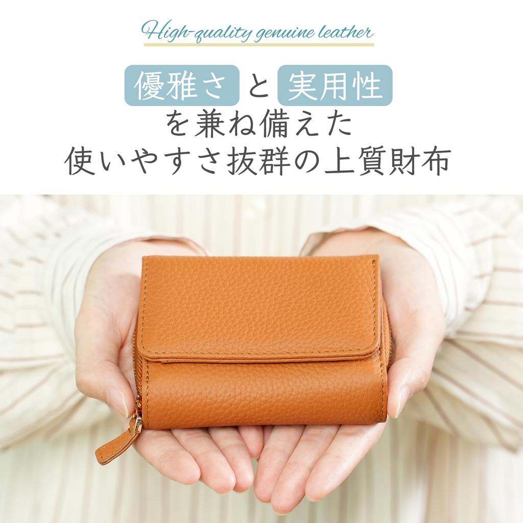 LaserPecker Tri-fold Wallet for Women, Compact Wallet for Men, Mini Wallet, Made of Genuine Silver-Tone Leather, Lightweight (110g), Palm-Sized,