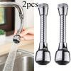 2pcs 360° Rotatable Faucet Aerator,Dual Mode High Pressure Water Saving Tap Extender,Plastic Splash-Proof Faucet Sprayer Attachment,Bathroom Accessory