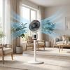 USB Floor Fan  3 Speed Oscillating  Ultra Quiet Circulator   Metal Mesh   ABS Base   Ideal for Bedroom  Office