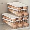 1pcs Refrigerator Egg Storage Box Rolling Kitchen Container Eggs Rolling Rack Large Capacity Refrigerator Egg Organizer Holder
