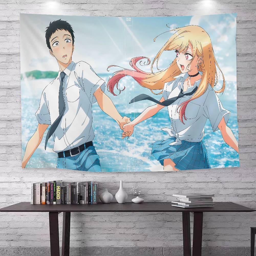My Dress Up Darling Anime DIY Wall Tapestry Hippie Flower Wall Carpets Dorm Decor Wall Art for Modern Manga  Stylish Aesthetic
