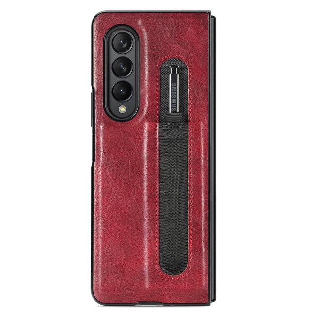 Skládací designové kožené tenké pouzdro pro mobilní telefony Samsung Galaxy Z Fold 4 5g Fold4 Fold3 Fold 3 Slim