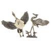 Elegant Brass Flying Crane Figurine Vintage Style Animal Home Decor Office Gift Detailed Feathers Comb Table Ornament Tea Pet