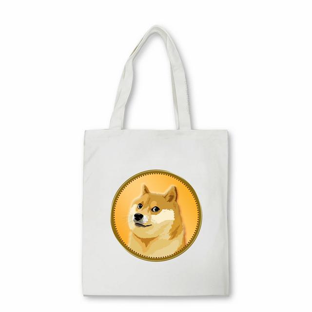 Dogecoin et elon sac à provisions hommes sac à bandoulière Dogecoin Elon musc drôle anime femmes sac à main sac en toile Bolsas