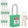 10Sets 38mm Lockout Tagout Lock Durable Nylon Isolation Design Corrosion Resistant Padlock with 20 Keys