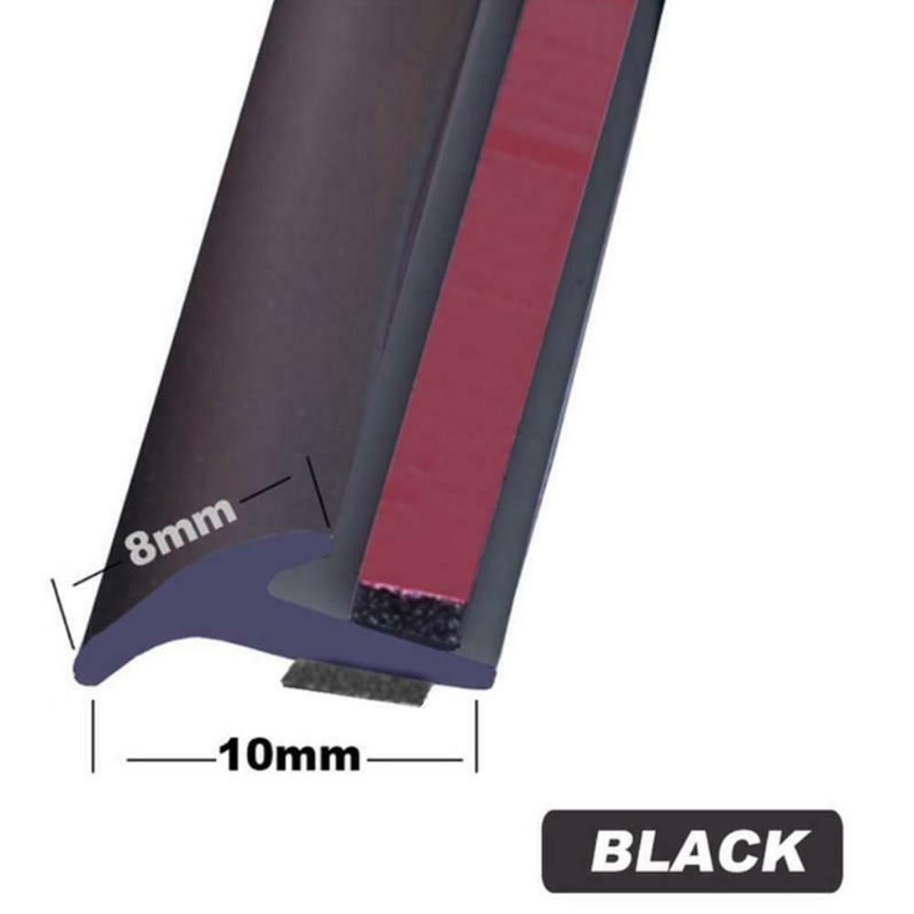 EPDM Rubber With Double-Sided Adhesive Tape 2m Seal Strip Trim Fit For Car Front Rear Bumper Side Skirt Weatherstrip Rubber