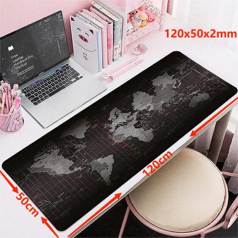 Black Large Soft Comfortable Mouse Pad Anti-Slip Gaming & Office Desk Mat for Students