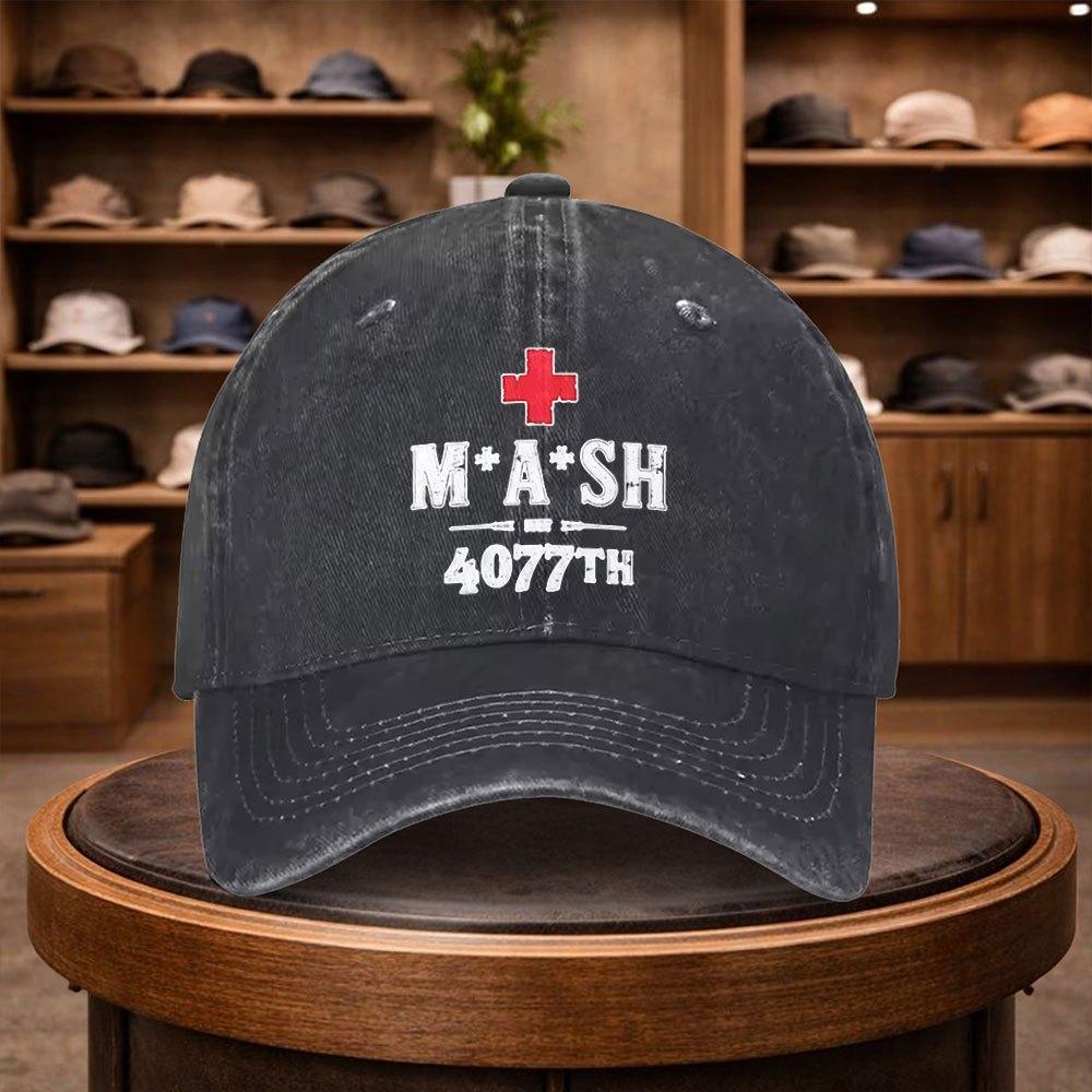 Army Mobile Surgical Hospital Print Baseball Cap Casual Snapback Hat Fashionable Outdoor Adjustable Cap Suitable for All Se