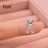 Dainty Cat Relief Accessories 1 Pair Cute Funny Earrings for Women, Teens Girls, Exquisite Metal Texture Studs Mini Animal Stud Earrings, Statement