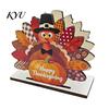 Rustic Thanksgiving Centerpiece Gnome Turkey Napkin Holder, Wooden Table Storage Rack, Shaped Tissue Organizer Autumn Holiday Tabletop Holder
