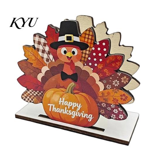 Rustic Thanksgiving Centerpiece Gnome Turkey Napkin Holder, Wooden Table Storage Rack, Shaped Tissue Organizer Autumn Holiday Tabletop Holder