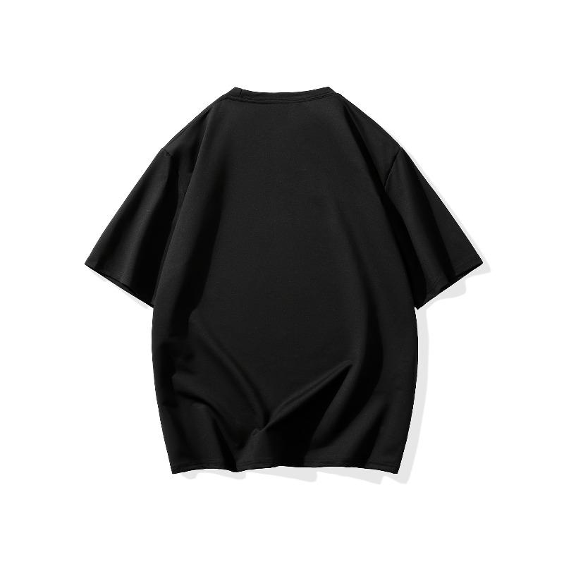 European Size Men'S Plus Size Summer Casual Stretchy Short-Sleeve Round Neck T-Shirt