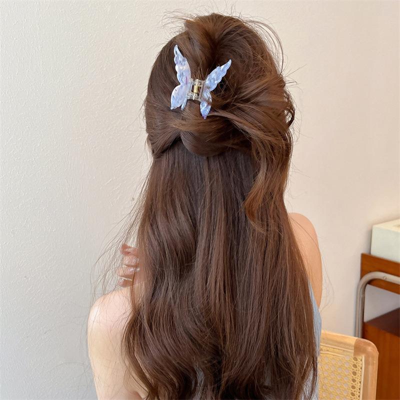 Clip De Mariposa Francesa, Clip De Pelo De Sirena, Accesorios Para El Cabello Retro En La Parte Posterior De La Cabeza