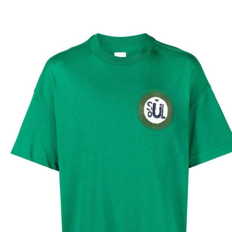 Emporio Armani Ss23 Logo Embroidered Knit Crew Neck Short Sleeve T-Shirt Men Tops Green 3R1T6D-1JUFZ-0557
