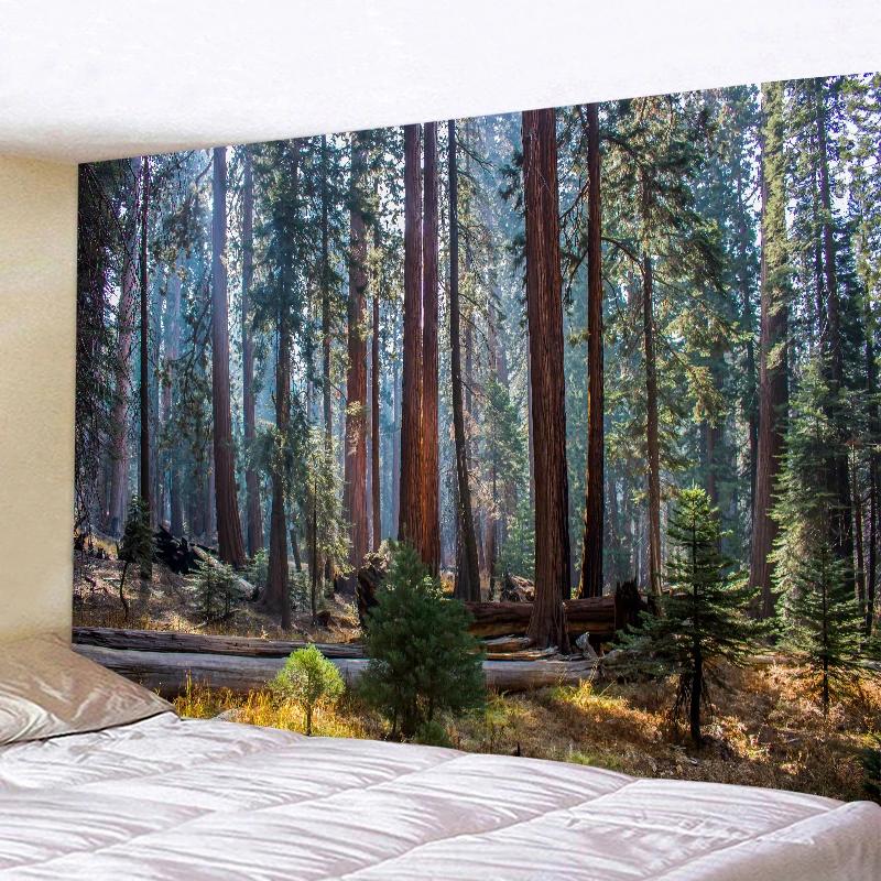 Aesthetic Scenery Tapestry Sunset Mountain Nature Landscape Garden Tapestry Wall Hanging for Living Room Bedroom Home Decoration