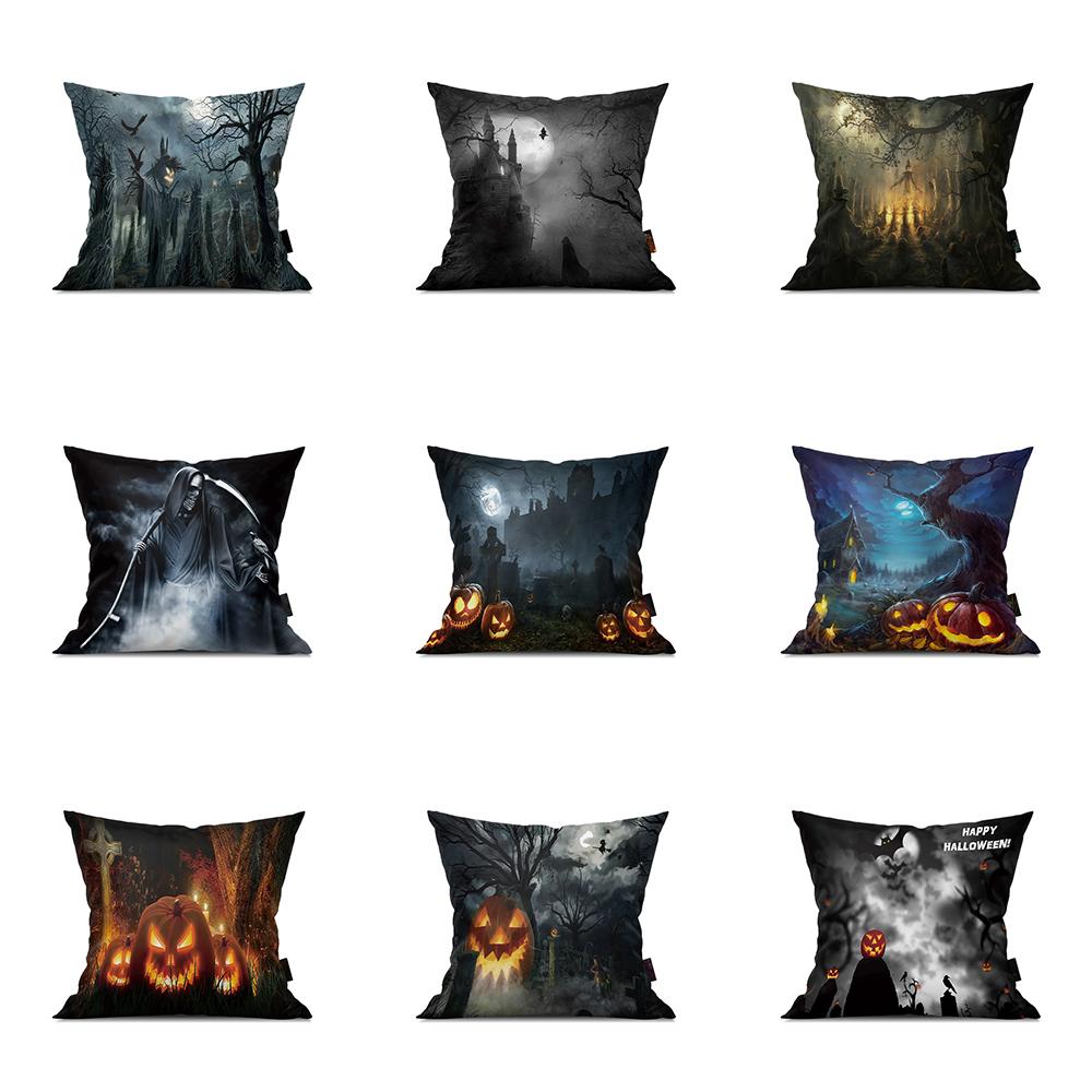 

Тема Хэллоуина Страшная Тыква Мрачный Жнец с принтом наволочка для дома, гостиной, украшения дивана, квадратная наволочка