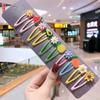 Kawaii Cartoon Fruit BB Clip Baby Children Hair Clips Bobby Pin Barrettes Accessories For Girls Kids Hairpins Hairgrip Headdress