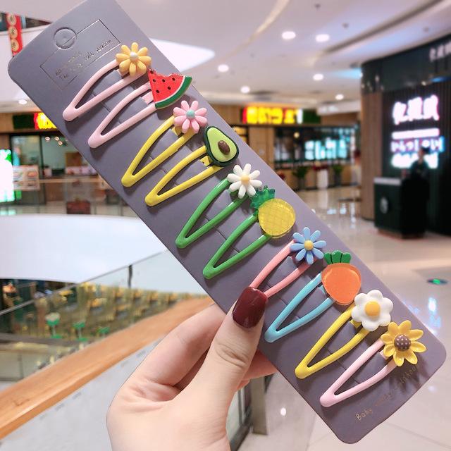 Kawaii Cartoon Fruit BB Clip Baby Children Hair Clips Bobby Pin Barrettes Accessories For Girls Kids Hairpins Hairgrip Headdress