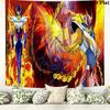 Anime Saint Seiya Wall Tapestry Aesthetic Wall Hanging Printed Fabric Blanket Decorative Tapestries for Bedroom Living Room Home Decor