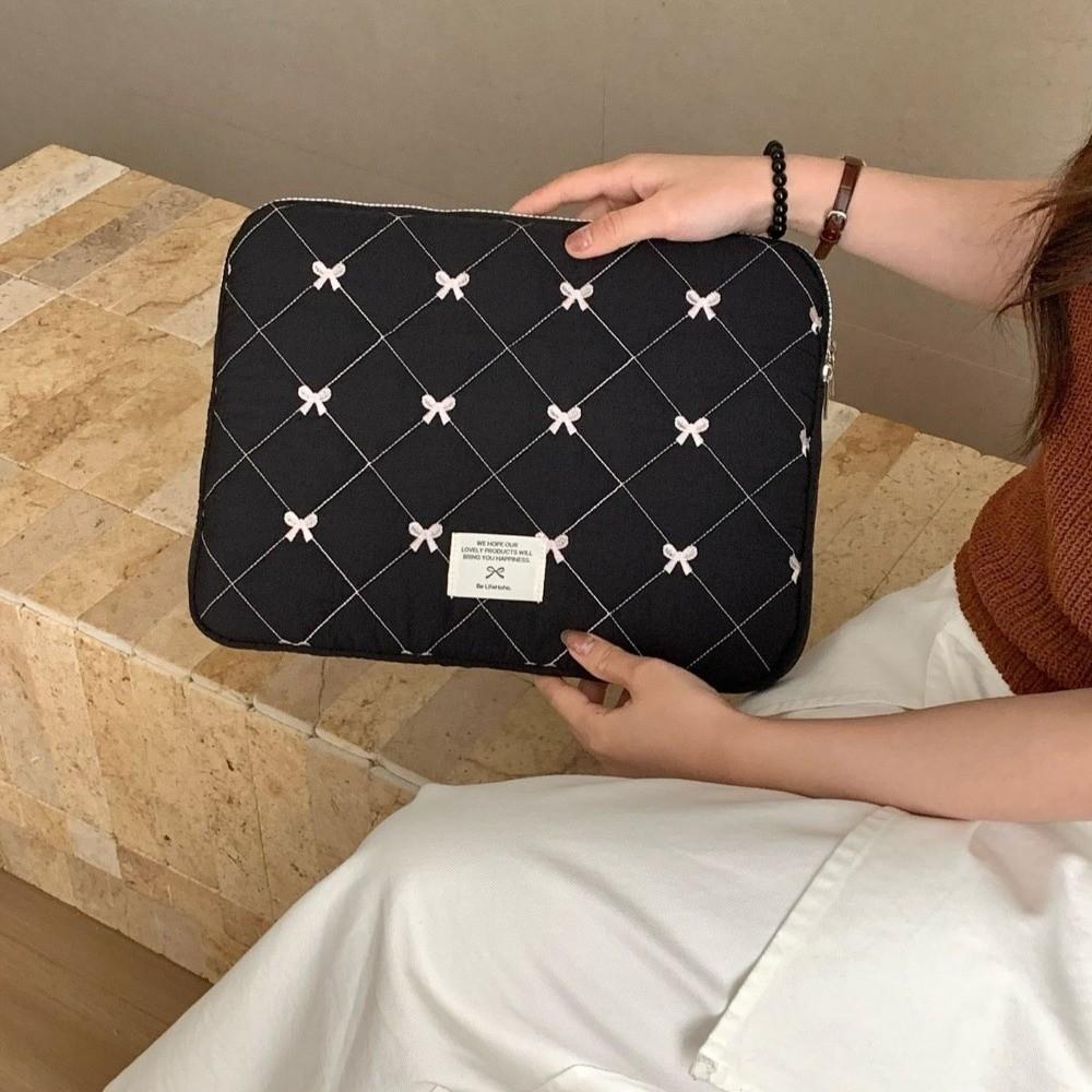 Shockproof Tablet Sleeve Case Soft Laptop Bag Portable Bow Laptop Sleeve  Travel