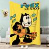 Felix The Cat Throw Lightweight 240G Flannel Blanket Soft Skin-Friendly For Summer Cooling