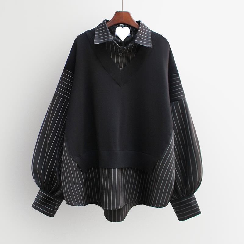 Spring Autumn Combination Women's Shirts Korean Loose Fashion Shirt