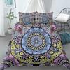 Luxury Boho Style Duvet Cover Geometric Print Bedding Set Quilt Cover with Zipper Closure King Queen Polyester Comforter Cover