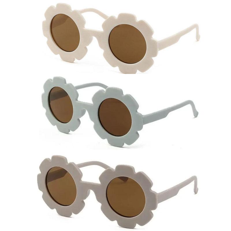 1-3pcs Sun Flower Cute Kids Sunglasses Boy Girls Toddler Lovely Baby Flowers Style Girls Outdoor Children Sunglasses