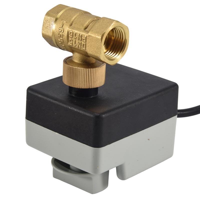 BAAJ-2X Ac220v Dn15 2 Way 3 Wires Motorized Ball Valve Electric Actuator With Manual Switch