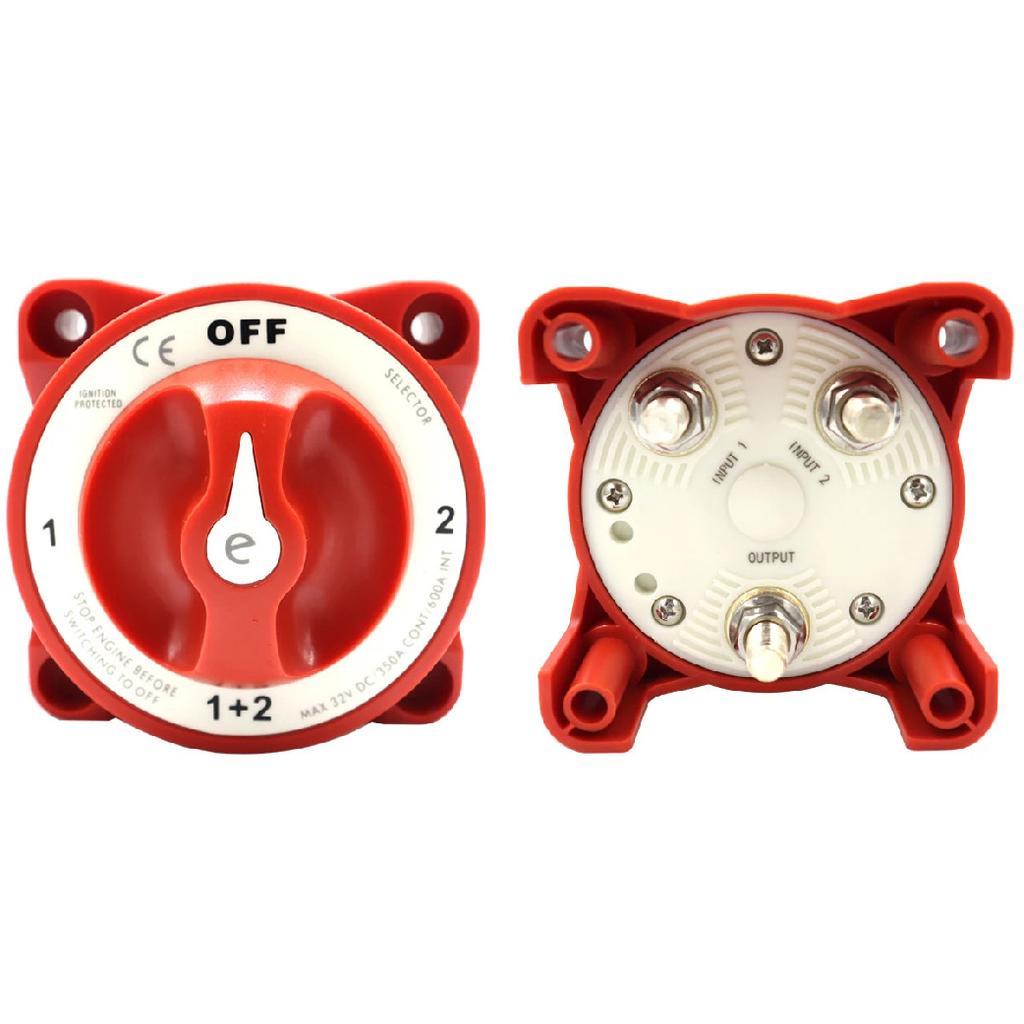 Blue Sea Systems - 32V 350 Amp E-Series Waterproof Ignition Protected Marine Boat Dual Battery Isolator Switches