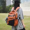 Men Travel Backpack Women Color Block Backpack Junior High School Student Schoolbag