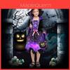 Halloween Girl Witch Costume Dress For Cosplay Play And Themed Parties