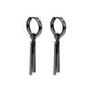 1pairs No Ear Piercing Square Stick Pendant Earrings Tassel Earrings  For Women and Men