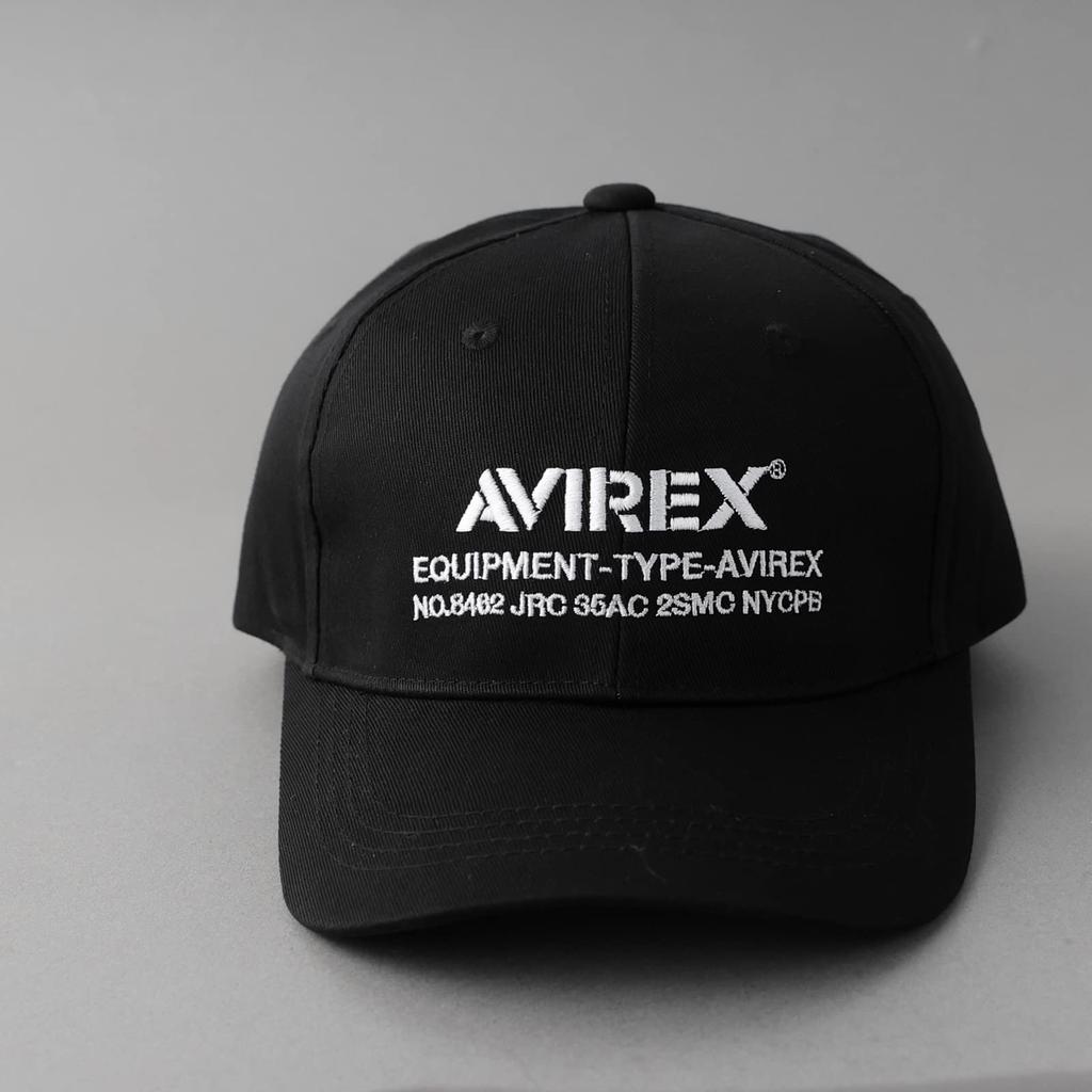 Avirex NUMBERING Military Baseball Cotton Size F 6-Panel Cap, Men's Low-Profile Cap, Black,