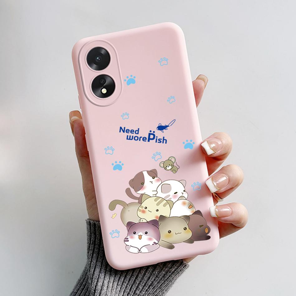 For Oppo A18 A38 Case Cute Bear Frog Cartoon Soft Silicon Phone Case For Oppo A38 4G A 38 OppoA38 CPH2579 6.56" Back Cover Capas
