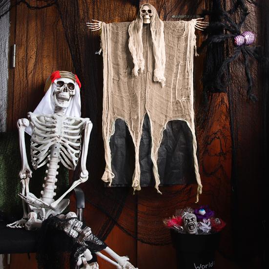 Halloween Wiszący Ponury Żniwiarz Halloween Ponury Żniwiarz Straszny Wiszący Szkielet Dekoracja Halloween Nawiedzony Dom