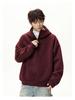 Unisex Heavyweight Half-Zip Hoodie with 3D Panel & Stand-up Collar for Autumn/Winter