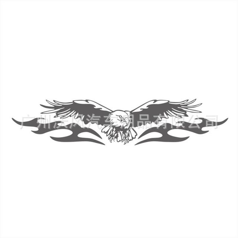 Eagle Wings Flame Hood Decal D323 - Car Body Sticker