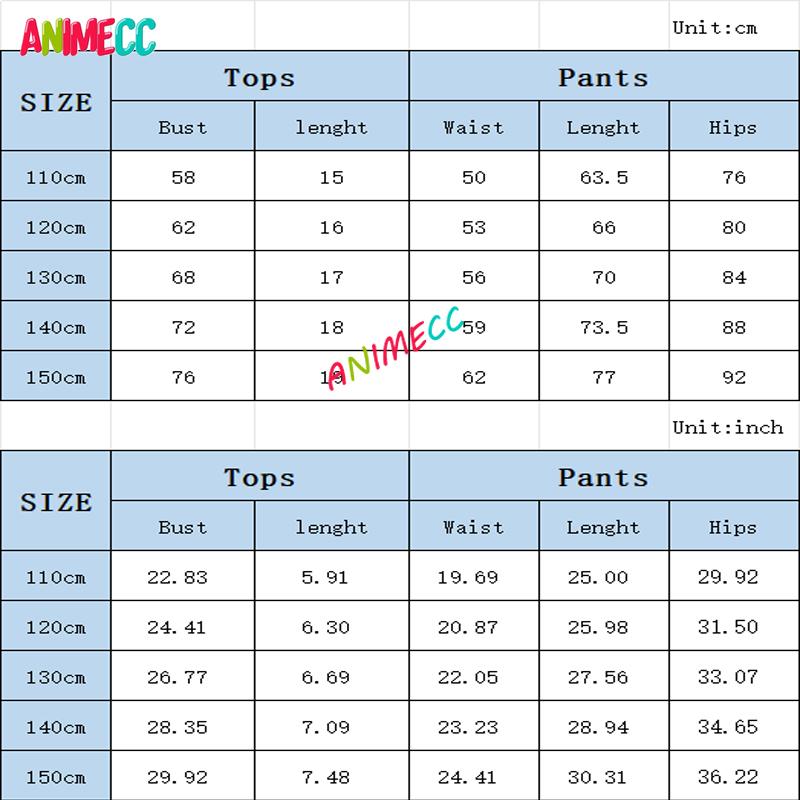 ANIMECC EN STOCK Taille110cm-150cm Huntrix Zoey Cosplay Costume Enfant Perruque Film K-pop Chasseur de Démons Cosplay Tenues de Fête d'Halloween