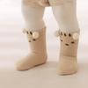 Cute Cartoon Bear Design Baby Socks Coral Velvet Warm Infants Stocking Thickened Socks for 0-5year Kids