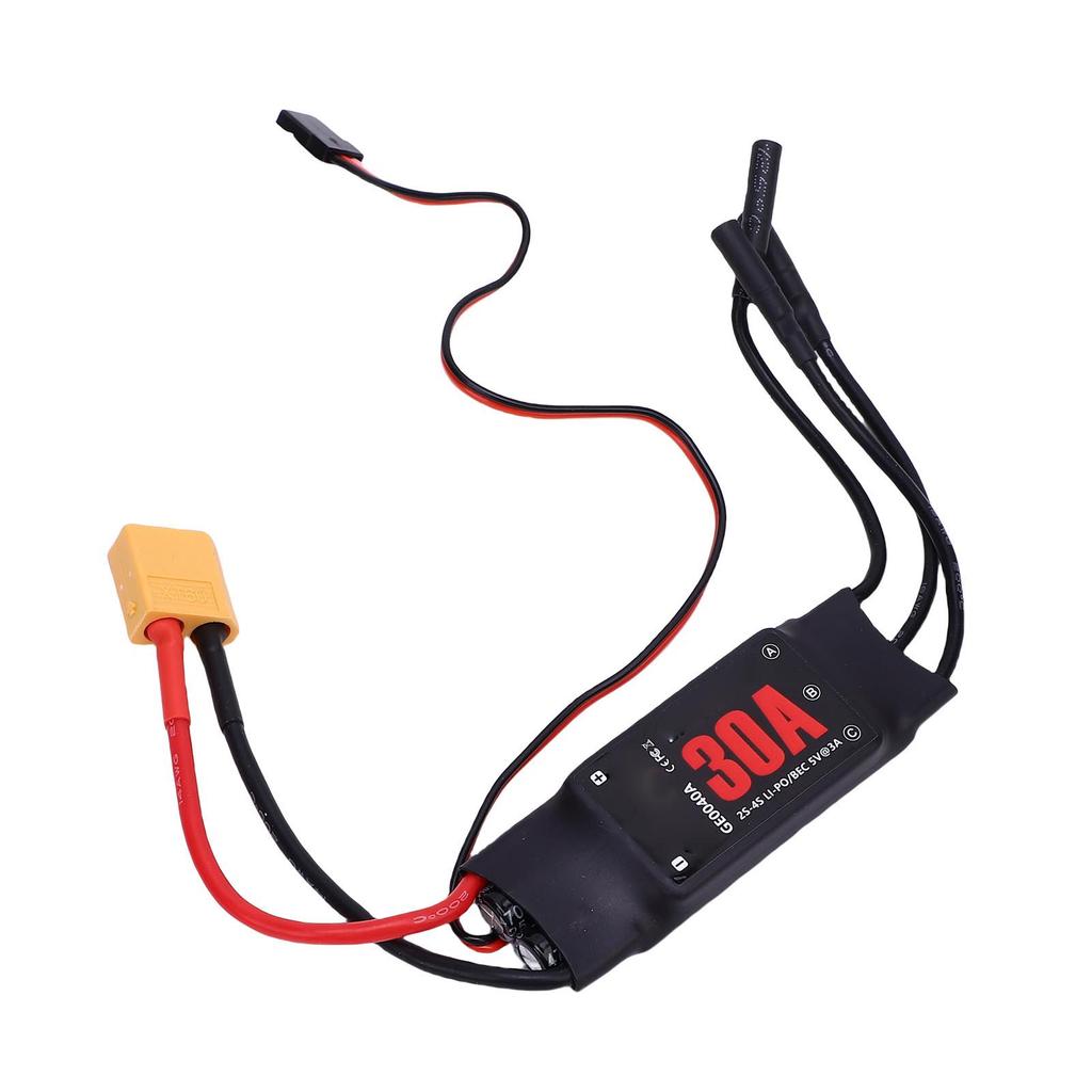 30A Brushless ESC with 3A BEC 2 3S Electronic Speed Controller for RC Fixed Wing Plane Multirotor Unmanned Helicopter